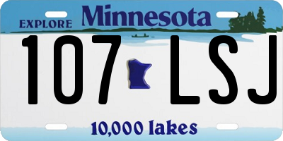 MN license plate 107LSJ