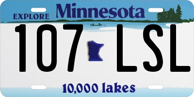 MN license plate 107LSL