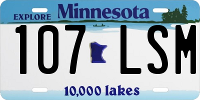 MN license plate 107LSM