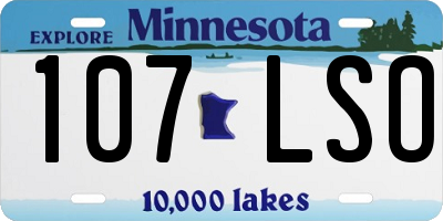 MN license plate 107LSO