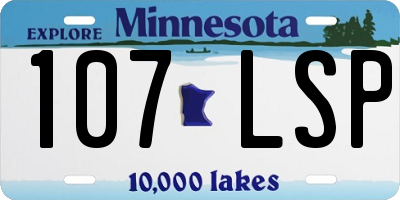 MN license plate 107LSP