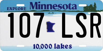 MN license plate 107LSR