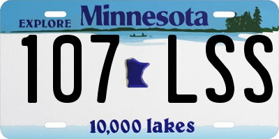 MN license plate 107LSS