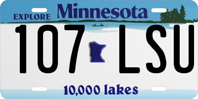 MN license plate 107LSU