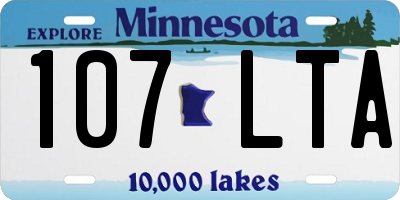 MN license plate 107LTA