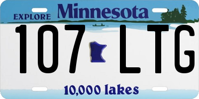 MN license plate 107LTG