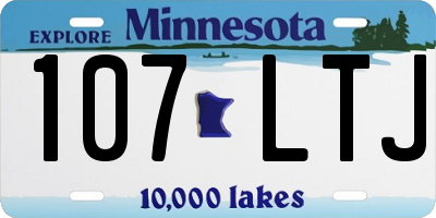 MN license plate 107LTJ