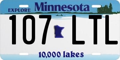 MN license plate 107LTL