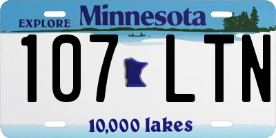 MN license plate 107LTN