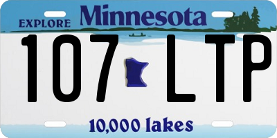 MN license plate 107LTP