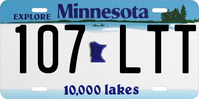 MN license plate 107LTT