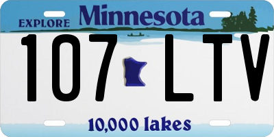 MN license plate 107LTV