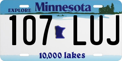 MN license plate 107LUJ
