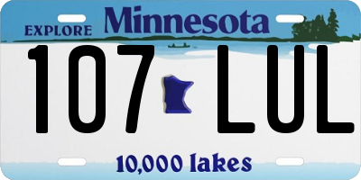 MN license plate 107LUL