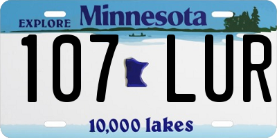 MN license plate 107LUR