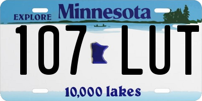 MN license plate 107LUT