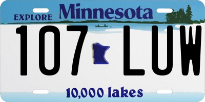 MN license plate 107LUW