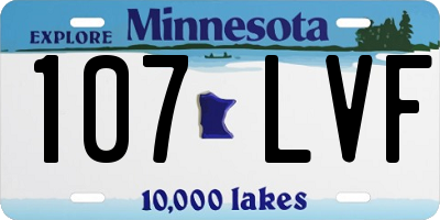 MN license plate 107LVF