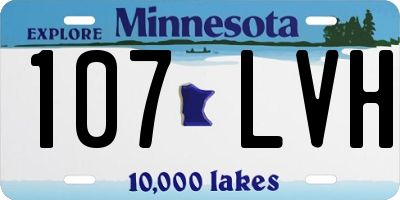 MN license plate 107LVH