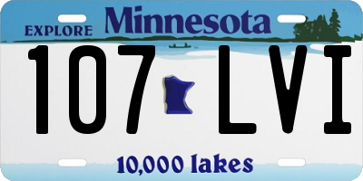 MN license plate 107LVI