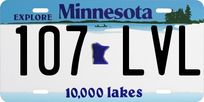 MN license plate 107LVL