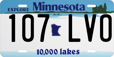 MN license plate 107LVO