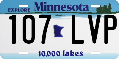 MN license plate 107LVP