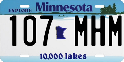 MN license plate 107MHM