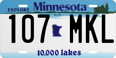 MN license plate 107MKL