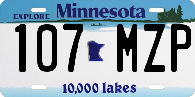 MN license plate 107MZP