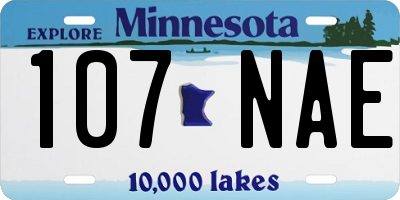 MN license plate 107NAE