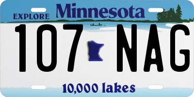 MN license plate 107NAG