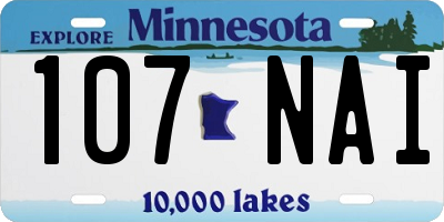 MN license plate 107NAI