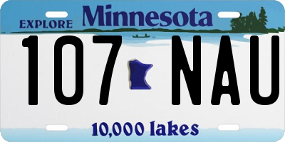 MN license plate 107NAU
