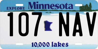 MN license plate 107NAV