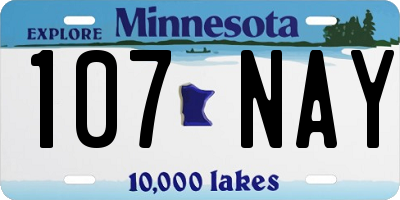 MN license plate 107NAY