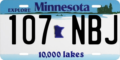 MN license plate 107NBJ