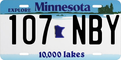 MN license plate 107NBY