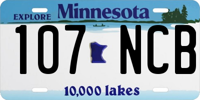 MN license plate 107NCB