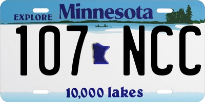 MN license plate 107NCC