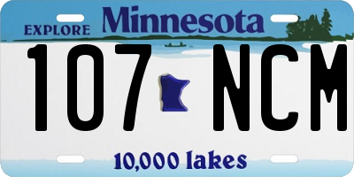 MN license plate 107NCM