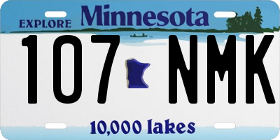 MN license plate 107NMK