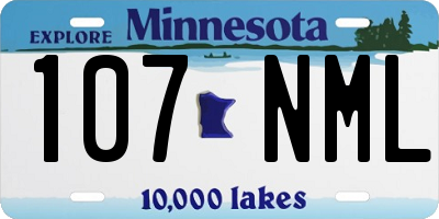MN license plate 107NML