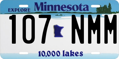 MN license plate 107NMM