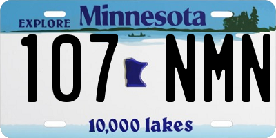 MN license plate 107NMN