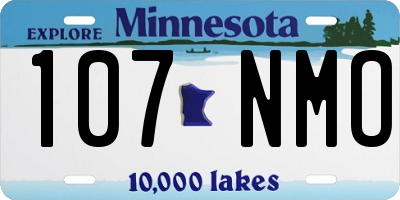 MN license plate 107NMO