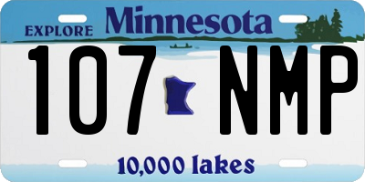 MN license plate 107NMP