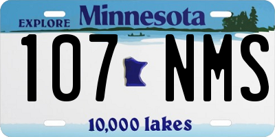 MN license plate 107NMS