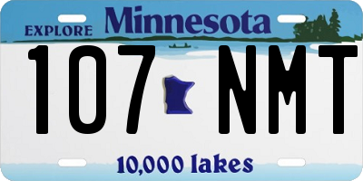 MN license plate 107NMT
