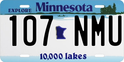 MN license plate 107NMU